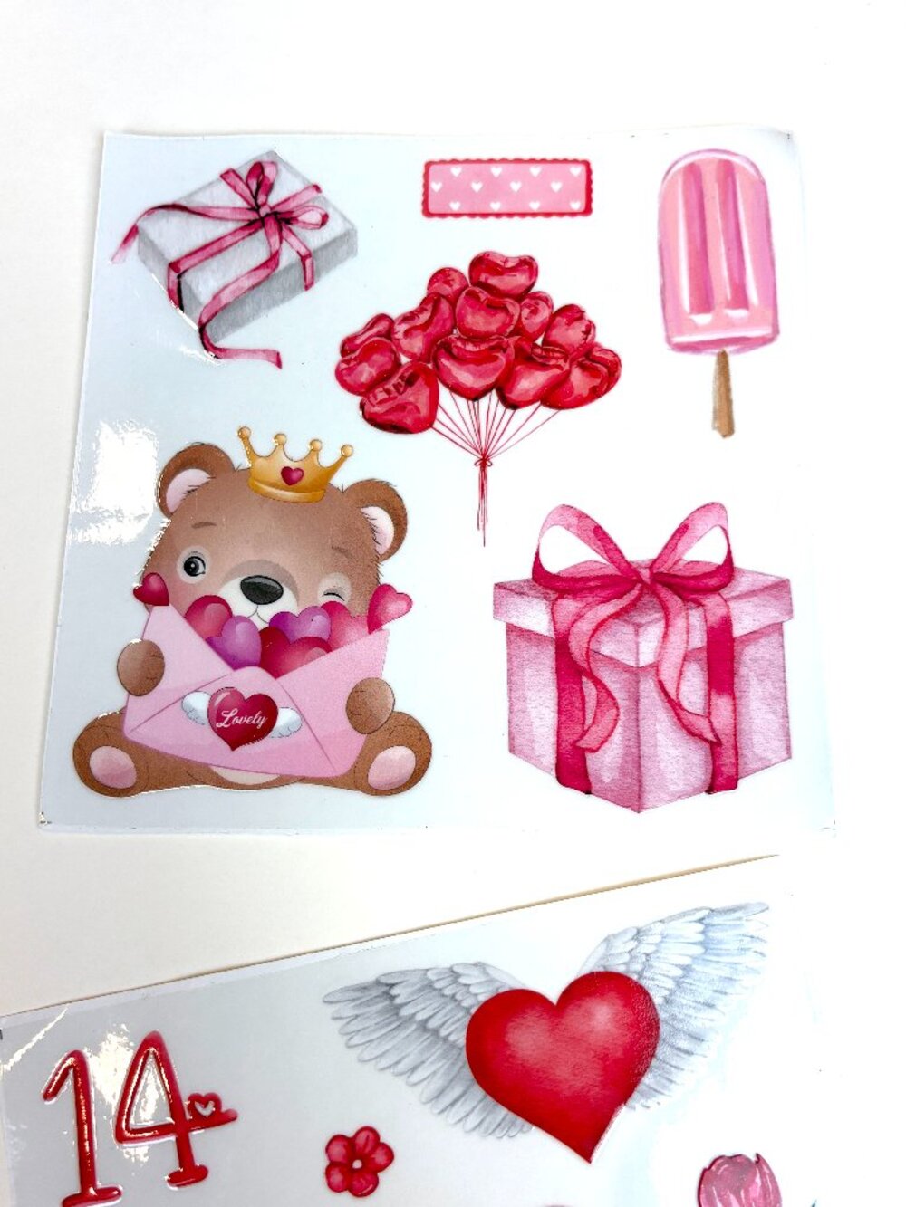 Valentine's Day 2 sheets of Cute Stickers - Picture 2 of 3